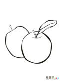 水果简笔画：苹果