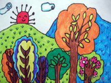 儿童画秋天：再过一次秋天