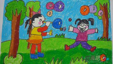 儿童画秋天：秋雁