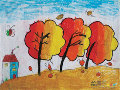 儿童画秋天：秋天