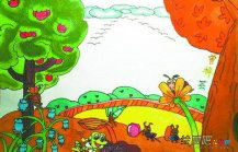 儿童画秋天：秋天