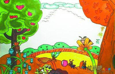 儿童画秋天：秋天