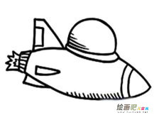 宇宙飞船简笔画：梦游太空