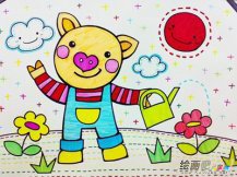 彩色铅笔画：我的小熊