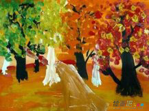 儿童画秋天：秋