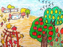 儿童画秋天：秋之情怀