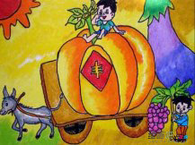 儿童画秋天：浅秋作画儿童画