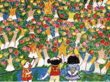 儿童画秋天：醉人的秋