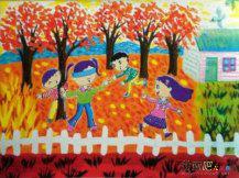 儿童画秋天：秋