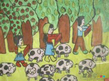 庆元旦儿童画：元旦北京行