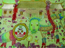 庆元旦儿童画：元旦party