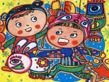 庆元旦儿童画：元旦来了