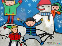 庆元旦儿童画：元旦的庆祝