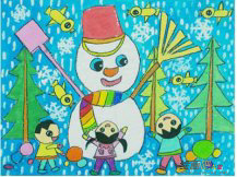 庆元旦儿童画：元旦见闻