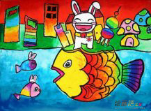 春节儿童画：路头神