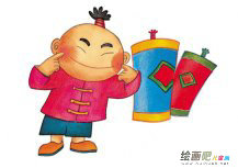 春节儿童画：元宵节