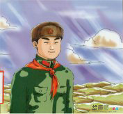 雷锋简笔画：漫画雷锋
