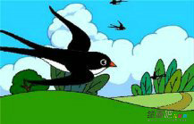 儿童画春天：春风缓和