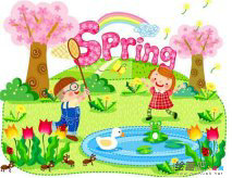 儿童画春天：亮丽的春装