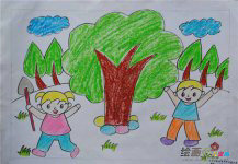 儿童画春天：五彩缤纷