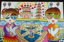 儿童画春天：景色美丽