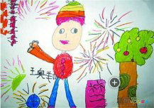 春节儿童画：恭贺新禧
