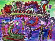 春节儿童画：开春大吉