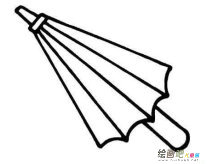 雨伞简笔画：笑脸雨伞