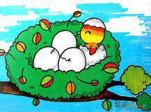 儿童画春天：翘首春天