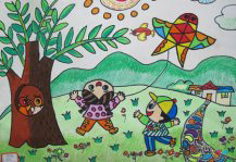 儿童画春天：春分