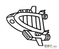 宇宙飞船简笔画：宇宙飞船简笔画