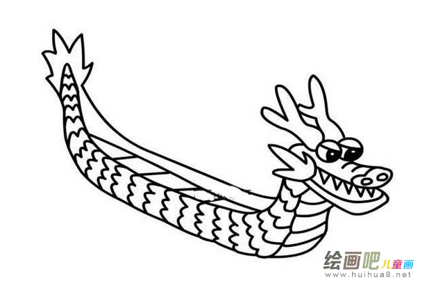 龙舟简笔画：赛龙舟比赛基地