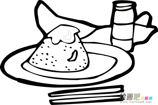 粽子简笔画:连州粽子 粽子简笔画:连州粽子