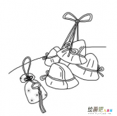 粽子简笔画：端午的粽子