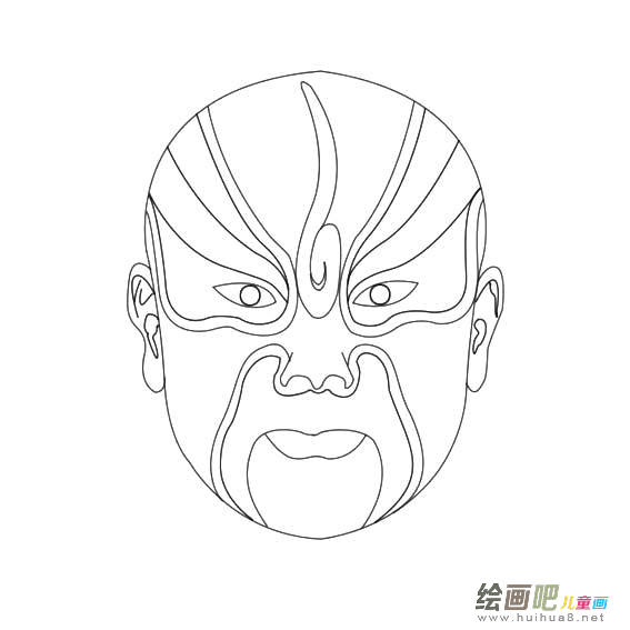 脸谱简笔画:我爱京剧脸谱 脸谱简笔画:我爱京剧脸谱