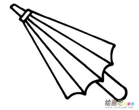 雨伞简笔画:新型雨伞 雨伞简笔画:新型雨伞