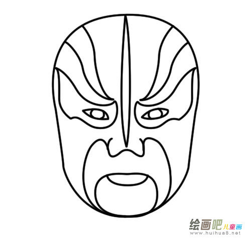 脸谱简笔画:京戏脸谱 脸谱简笔画:京戏脸谱