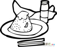 粽子简笔画：又到粽子飘香时