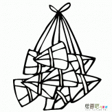 粽子简笔画：今天是端午节，送你只香甜粽子