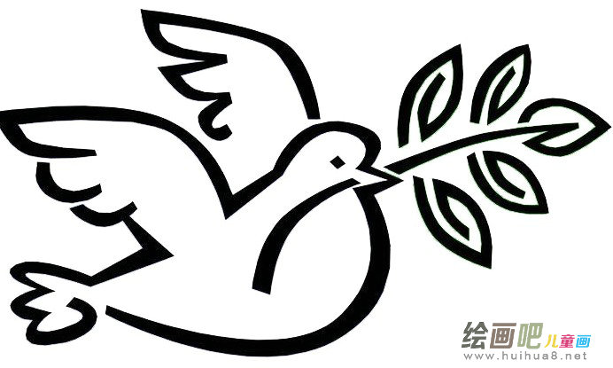 和平鸽简笔画:白鸽 和平鸽简笔画:白鸽