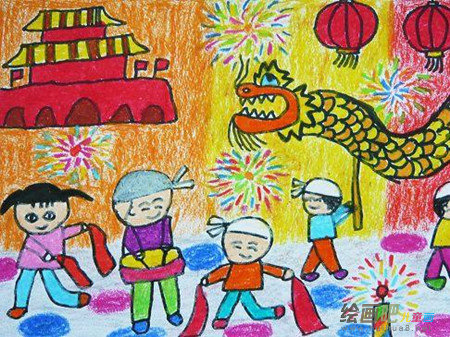 中秋节儿童画：中秋夜思