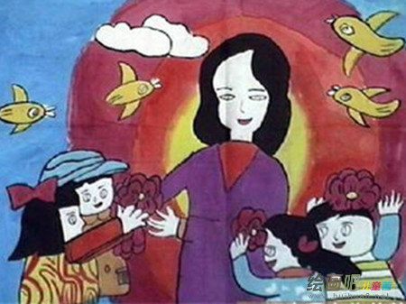 教师节儿童画:难忘的教师节 教师节儿童画:难忘的教师节