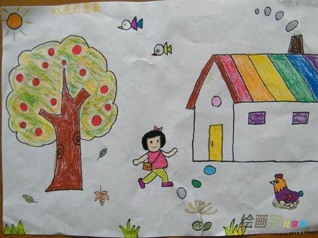 儿童画秋天:冷雨清秋 儿童画秋天:冷雨清秋