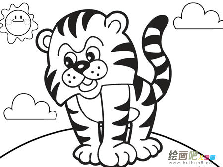 老虎简笔画:智斗老虎 老虎简笔画:智斗老虎