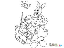 兔子简笔画：希望小兔子们过得好