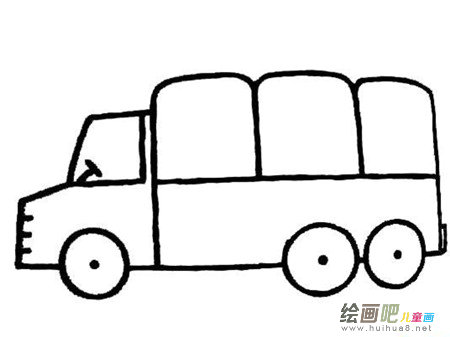 小汽车简笔画：组装小汽车