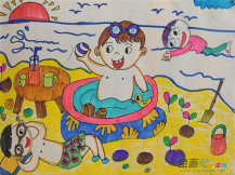 水彩画：夏日天堂