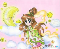 中秋节儿童画：团圆的日子