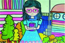 教师节儿童画：心中的一盏明灯