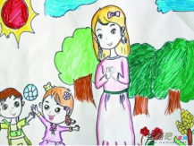 教师节儿童画：你在我心中最美